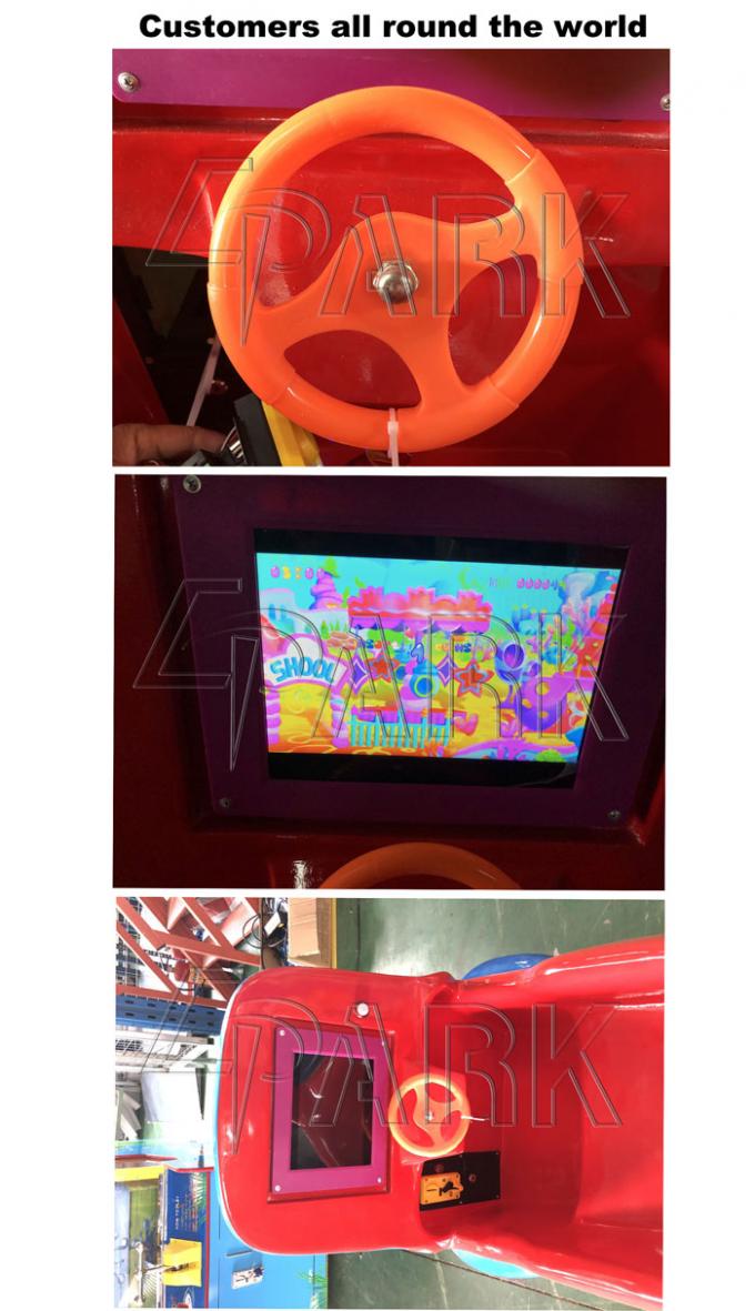 Family Entertainment Center Coin Operated Kiddie Ride With Video Screen