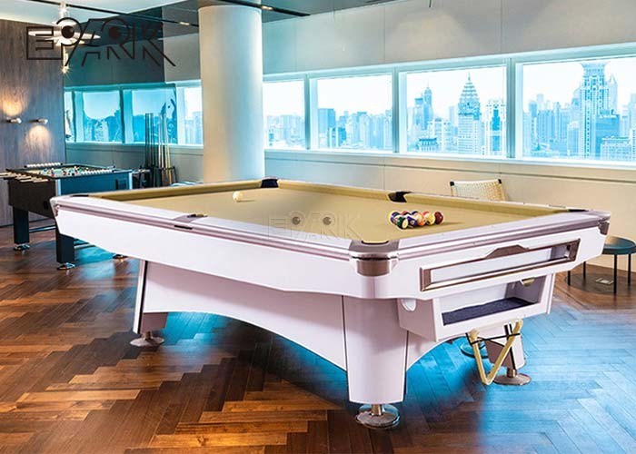 White 2 In 1 9FT Billiard Pool Table For Shopping Mall