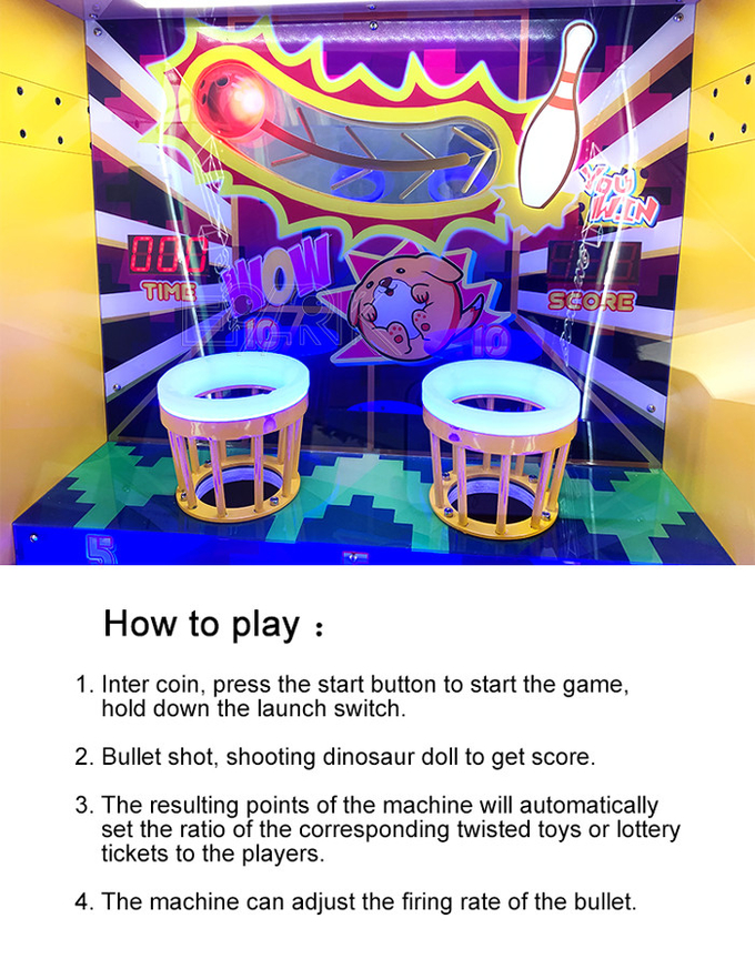 Bowling Slam Dunk Single Player Coin Operated Arcade Machines Lottery Bowling Arcade Game Machine 1
