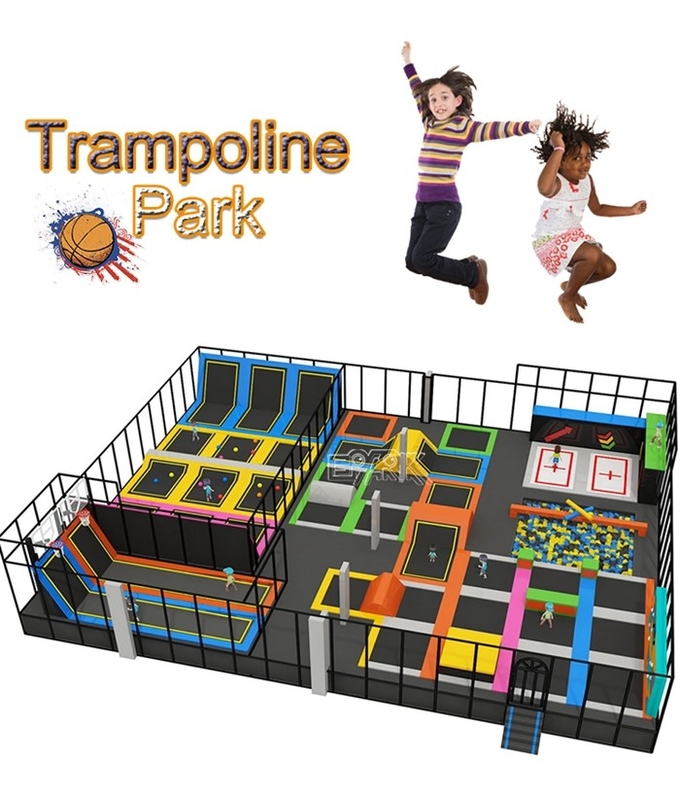 Jump Trampoline Park Equipment Soft Playground With Slide And Climbing Equipment 0